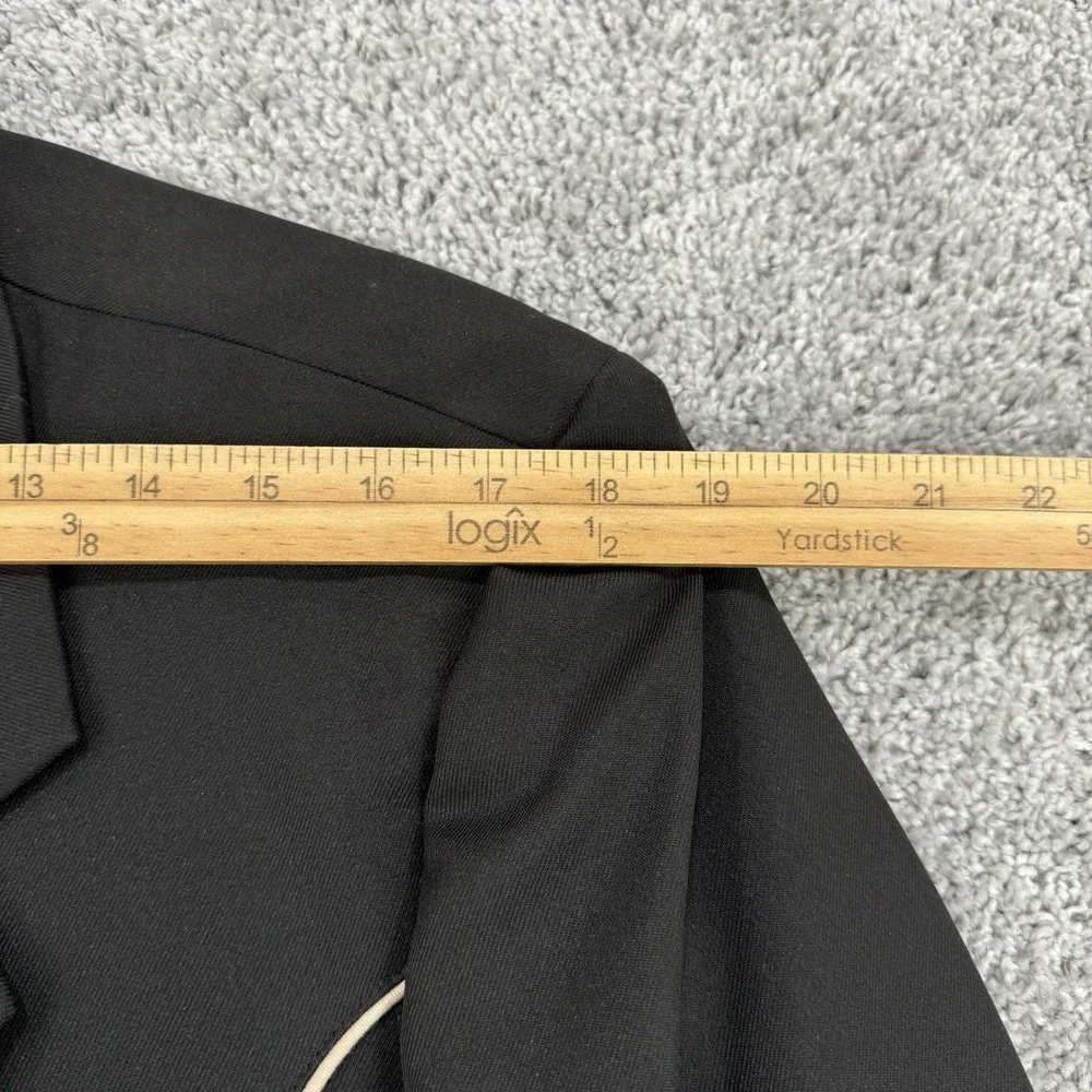 Scully Blazer Men's 44 Black Retro Western Jacket Yokes Piping Smile Pockets